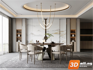 Dining Table Set Skp Files